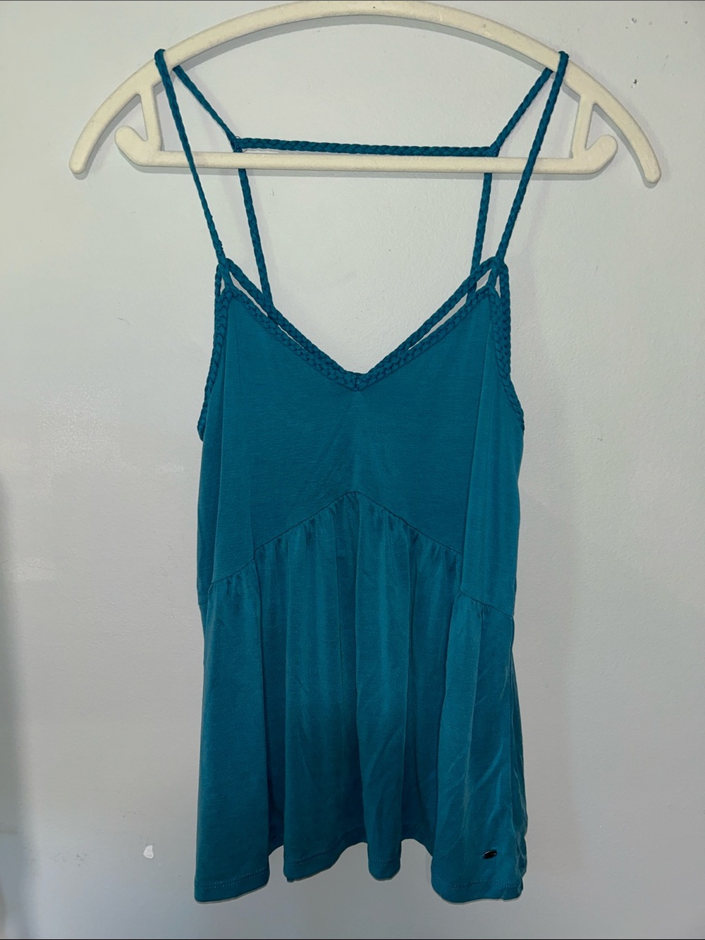 American Eagle Soft & Sexy Teal Braided Strap Tank Top - S